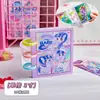 Álbum de Cartas My Little Pony Botão Cogumelo Pequeno Álbum de Cartas Meninas Cor Alto Valor 3 polegadas Quatro Compartimentos Pequeno Álbum de Armazenamento de Cartas