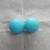 330g material de silicona bola fascial siamesa bola de masaje de cacahuete para yoga bola de masaje para relajación muscular bola de silicona sólida
