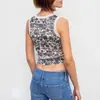 2025 Novo Estilo de Verão Camiseta sem Mangas Estilo Puro Lust Girl Estampa de Caveira Sexy Expondo o Umbigo Slim Curta