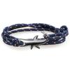 Nuevo Taobao AliExpress venta caliente estilo Vikings miansai pulsera de tiburón Negro Pistola ancla anzuelo de pesca