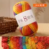 Hilo de 8 hebras tejido a mano con secciones largas y diseño moteado, Bufanda tejida a mano DIY, Chal, Bola de hilo grueso para crochet, Gorro de elfo