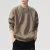 Sudadera de Color Sólido con Cuello Redondo para Hombre, Nueva de Otoño 2026 Estilo Americano Moderna Holgada Casual Manga Larga Top para Hombre Venta al por Mayor