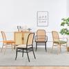 Silla de Comedor de Ratán Nórdico para el Hogar Hierro Vintage Combinación de Mesa y Silla para Restaurante Silla con Respaldo Silla de Bolsa Suave Silla de Comedor de Lujo Ligero Amazon
