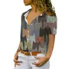 Cardigan Feminino Curto com Estampa de Desenho Animado Novo de Verão Personalizado da Amazon Moda Camisa com Lapela para Mulheres