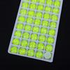 Redondo satélite neón fluorescente vidrio cosido a mano taladro doble agujero pedrería fondo plano taladro accesorios diy bolsa de material