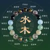 Pulsera del Dios de la Riqueza de los Cinco Elementos para Hombres, Complementaria a los Cinco Elementos, con Oro, Agua, Tierra, Madera, Fuego y Cuentas de Cristal Natural para Mujeres