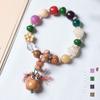 Pulseira DIY Estilo Chinês com 18 Sementes e Franjas, com 18 Sementes de Bodhi, Joia da Moda com Tendência Nacional