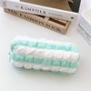 Estilo ins Bolsa de Lápices Puff de Crema Gran Capacidad Suave fufu Simple Resistente a la Suciedad y Duradera Bolsa de Papelería Estuche para Lápices Bolsa de Almacenamiento