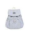 Mochila a rayas de alta moda al por mayor para estudiantes universitarias, adecuada para ir al trabajo y uso casual, mochila pequeña para actividades al aire libre, fresca y elegante