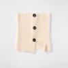 Bufanda Pequeña de Cachemira con Botones Estilo Coreano para Mujer Otoño e Invierno Color Sólido Simple Casual Cubrecuellos Bufanda de Lana Tejida Versátil