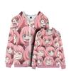 Suéter de casa de juegos de espías Arnia con estampado 3D periférico de color, sudadera con cremallera y doble capa para otoño e invierno