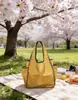 Bolsa de Compras Plegable Ecológica de Gran Capacidad para Mujer Bolso de Hombro Portátil Engrosado Bolsa para la Compra del Supermercado Bolsa de Viaje Bolso Tote Grande