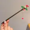 Nuevo pasador tradicional de estilo chino con un toque vintage y de alta gama, con flores de cristal, adecuado para recogidos, cheongsams y como accesorio para el cabello