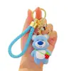 Oso de fresa llavero anti-pérdida colgante de joyería muñeca llavero para bolsa de niños de jardín de infantes venta al por mayor regalo pequeño