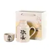 Alegre Tetera Pequeña de Cerámica Kiln Ru con Tapa, Taza de Cerámica de Gran Capacidad, Tetera de Oficina, Taza de Té