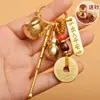Llavero cinco emperadores calabaza de dinero ábaco Torre Wenchang bolsa de dinero marca Buda recogedor cuchara de oreja colgante de llave punto escénico artículo pequeño