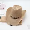 Sombrero de Vaquero Occidental para Hombres y Mujeres, Sombrero de Paja Transpirable para Proteger del Sol en Verano, Ala Ancha, Sombrero para Viajes al Aire Libre, Sombrero para Proteger del Sol