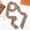 Bufanda de Seda de Lunares Estrecha de Nuevo Estilo, Lazo Delgado Largo para el Cabello, Accesorio Delgado de Primavera/Verano para Mujer, Elegante Bufanda de Cuello para Combinar con Trajes y Camisas