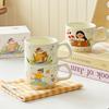 Taza de Cerámica Apilable Creativa de Familia de Dibujos Animados Taza Personal para el Hogar Regalo Souvenir