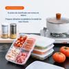Caixa de Armazenamento de Alimentos Atacado Plástico Quatro Compartimentos Carne Congelada Refrigerada Selada Cebola Gengibre Alho Preparo de Vegetais Geladeira Gaveta para Legumes