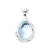 Novo Pingente de Prata Esterlina S925 Estilo Ins Água-Marinha Sintética Gota Irregular Pingente para Colar de Cristal DIY Acessórios