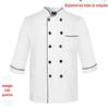 Roupas de chef de manga curta, roupas de trabalho de cozinha para hotel, restaurante, roupas de cozinha personalizadas para homens e mulheres, sete mangas, manga média, quatro estações, oferta especial