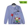 2023 Amazon wish AliExpress Transfronterizo Europeo y Americano Ocio Garfield Hombre 3d Cuello Redondo Jersey para Usar