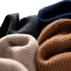 Cárdigan 100% Cachemir para Hombre, Suéter Grueso de Solapa, Chaqueta de Punto Cálida con Cremallera de Manga Larga, Nuevo Estilo Otoño e Invierno 2025