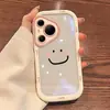 Adecuado para funda de teléfono Huawei Pura90 Pro Max, de alta gama, simple, nicho, moderno, minimalista, cara sonriente rosa