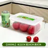 Caixa de Armazenamento para Geladeira de Cozinha, Recipiente de Armazenamento de Alimentos, Marmita Selada para Congelador, Armazenamento de Plástico Seguro para Micro-ondas, Marmita Espessa