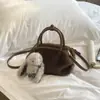 Bolso de Mano Pequeño de Felpa con Textura de Alta Calidad para Mujer 2026 Nuevo Bolso de Hombro Simple Versátil Bolso Cruzado Casual para el Trabajo