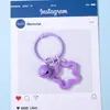 Chaveiro pingente sino estrela dopamina DIY chaveiro de contas acessório de círculo decoração de bolsa pequeno ornamento