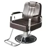 Silla de Salón Reclinable para Cortar el Cabello, Giratoria y de Altura Ajustable, Adecuada para Peluquería, Permanente, Teñido, Silla de Salón de Acero Inoxidable para Afeitar