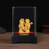 Ornamento Dourado de Veludo "Bai Nian Hao He" para Casamentos, Desktop Estilo Chinês Personalizado Dourado para Atrair Riqueza, Presente Especial para Negócios