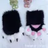 Guantes de Peluche Chirriantes con Forma de Pata de Gato Lindos para Convenciones de Anime, Accesorios de Cosplay, Guantes de Dibujos Animados, Transfronterizo