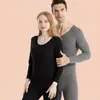 Traje cálido AB de terciopelo de doble cara para hombre, súper elástico, otoño e invierno, grueso, cuello redondo, ropa interior larga