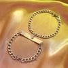 Amazon mais vendido celebridade casal aço inoxidável brilhante amor quadrado pedaço costura pulseira letras personalizadas atacado