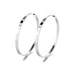Aretes Grandes Triangulares Coche Flor Aguja de Plata 925 Cobre Blanco Chapado en Platino Aretes Aretes de Aro Grandes Aretes Exagerados Aretes