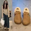 Zapatos Birkenstock Mullidos de Venta Caliente para Mujer Invierno Más Terciopelo 2026 Nuevo Invierno Retro Slip-on Perezosos Modernos Zapatos de Algodón