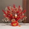 Flores Artificiales Fruta de la Fortuna Flores Falsas Decoración de Sala Decoración Decoración Decoración Decoración Cubo de Acebo de Año Nuevo Regalo de Mudanza