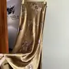 Nueva Falda Acetato Estilo Chino Estampado Retro para Mujer, Verano 2026, Cintura Alta Versátil Larga Bodycon Cola de Pez