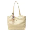 Bolsa Tote de Grande Capacidade Lisa e Simples para Mulheres, Nova Bolsa de Mão Texturizada da Moda de Primavera para Trabalho e Deslocamento, Bolsa de Ombro