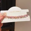 Pulsera de Estilo Palacio de Lujo Ligero con Zirconia y Resina, Diseño de Espiga de Trigo Cosida, Exquisita y Elegante, Moda Retro, Joyería de Gama Alta de Nicho