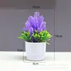 Plantas Artificiales Más Vendidas Transfronterizas, Plantas Falsas, Plantas Verdes, Decoración para Interiores y Exteriores, Lavanda en Maceta de Plástico, Adornos de Plantas Pequeñas en Maceta