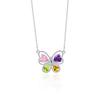 Collar de Mariposa Original para Mujer Lujo Ligero Ins Dulce para Niñas Zirconio Colorido Moda para Ir al Trabajo Cadena de Clavícula de Acero Inoxidable para Novia