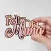 Decoración de pastel para el Día de la Madre estilo ins transfronterizo personalizada en idioma occidental, doble capa de acrílico, decoración para cupcakes, mamá