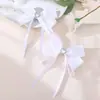 Nuevo Pasador de Pelo con Lazo de Diamante de Corazón Popular Transfronterizo Pasador de Pelo de Cinta Dulce Princesa Accesorios para Ropa Infantil Accesorios para el Cabello