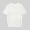 Camiseta de Manga Corta Jacquard Hueco en Relieve de Alta Resistencia de Tencel Personalizada para Mujer, Top de Punto Holgado Delgado de Verano con Cuello Redondo