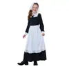 Nuevo Disfraz de Sirvienta Medieval para Niños de Halloween 2025 Pañuelo para la Cabeza, Cuello y Delantal - Traje de Tres Piezas