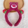 Diadema de felpa antideslizante para mujer, diadema para el pelo, accesorios para el pelo, máscara facial de dibujos animados linda nueva